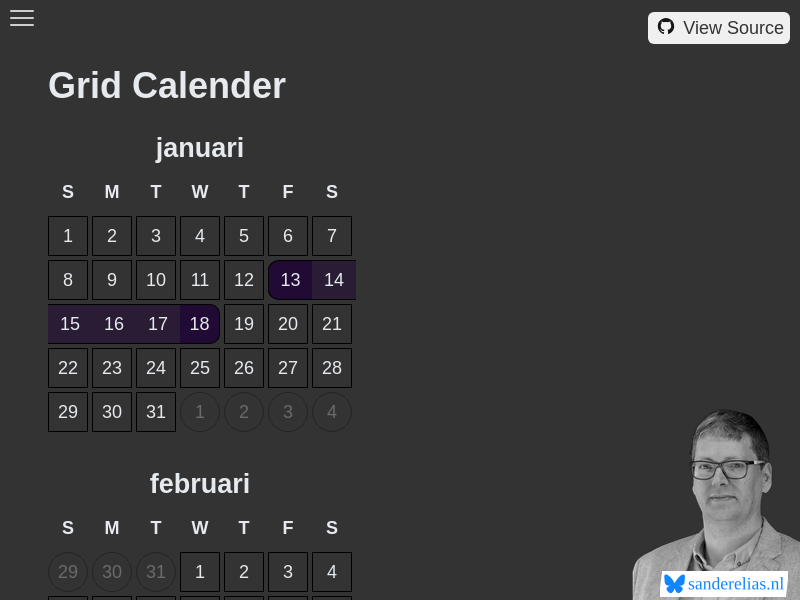 Grid Calender