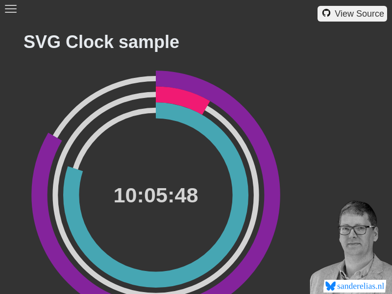 SVG Clock sample